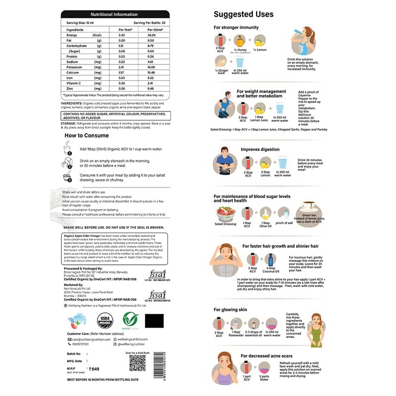 Apple Cider Vinegar with Amla And Turmeric