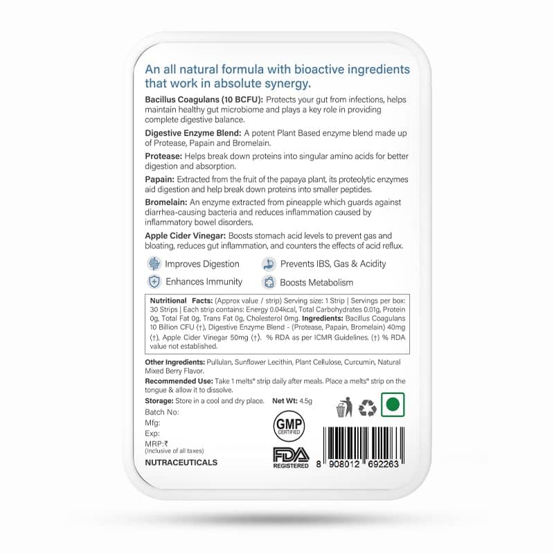 Melts Healthy Gut Information